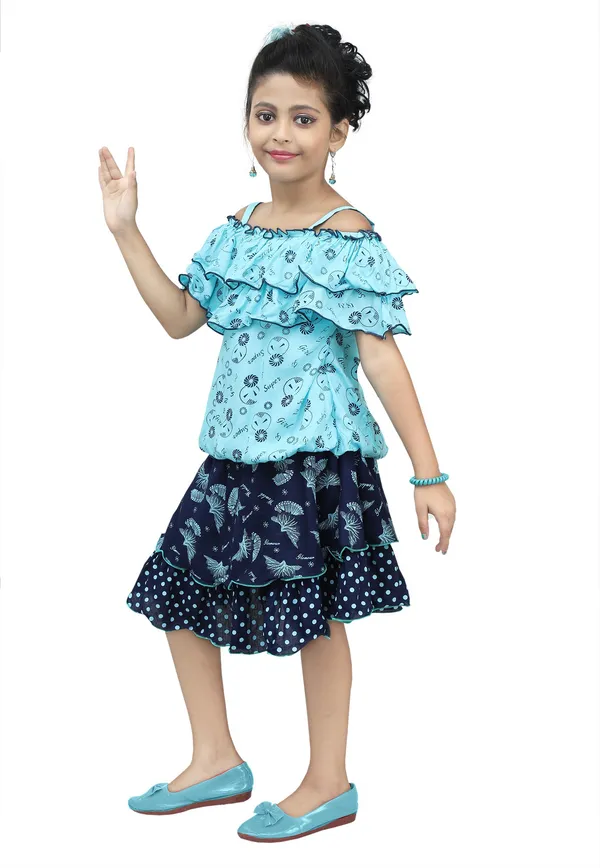 Light_Blue__Girls_Party_Wear_Festive_Top_Skirt_(Light_Blue)