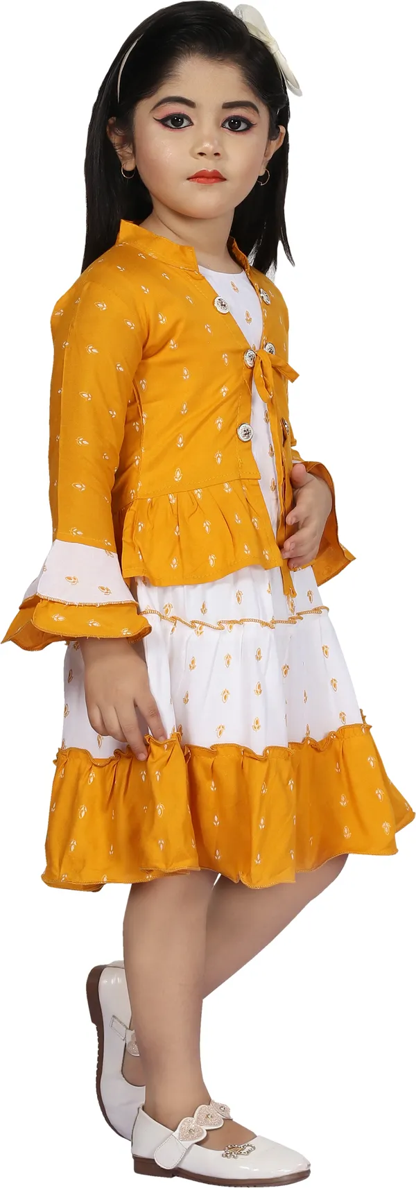 Yellow__Girls_Party_Wear_Festive_Top_Skirt_(Yellow)