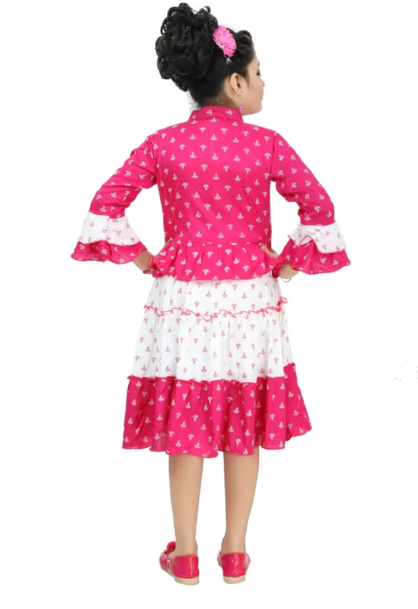 Pink__Girls_Party_Wear_Festive_Top_Skirt_(Pink)