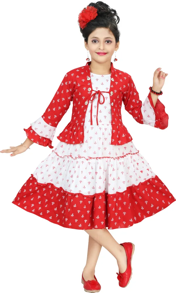 Red__Girls_Party_Wear_Festive_Top_Skirt_(Red)