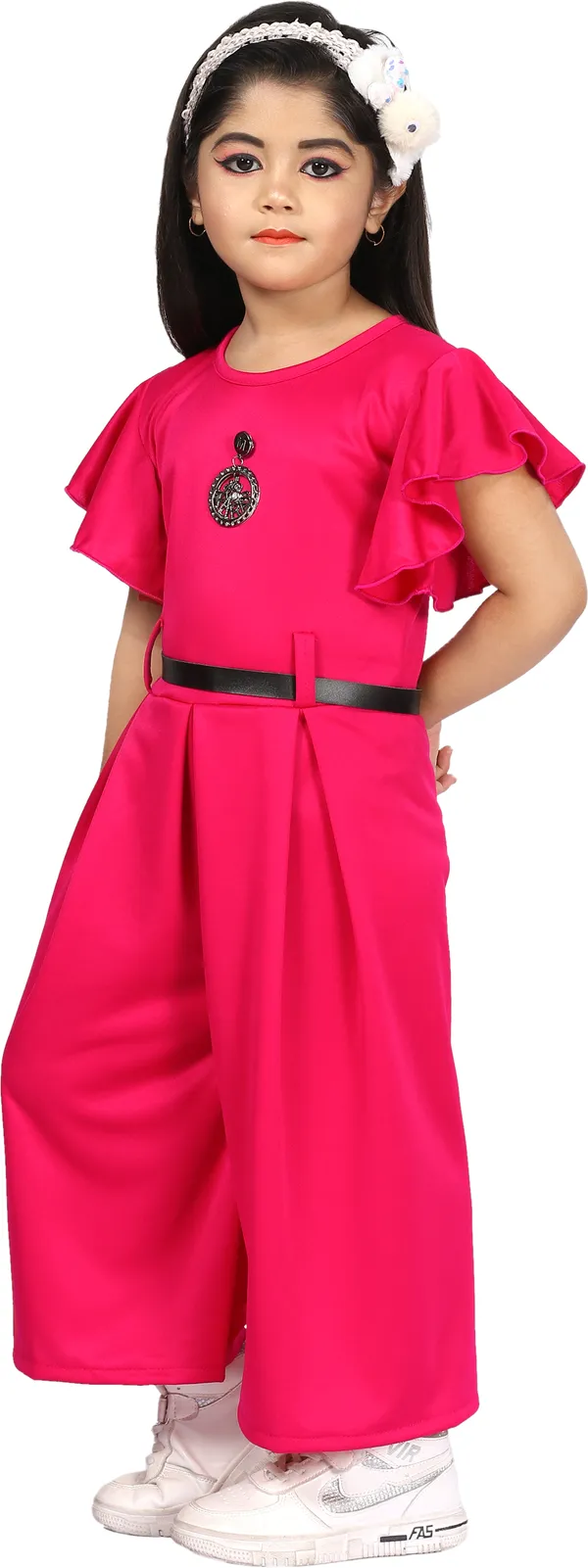 Pink__Solid_Girls_Jumpsuit