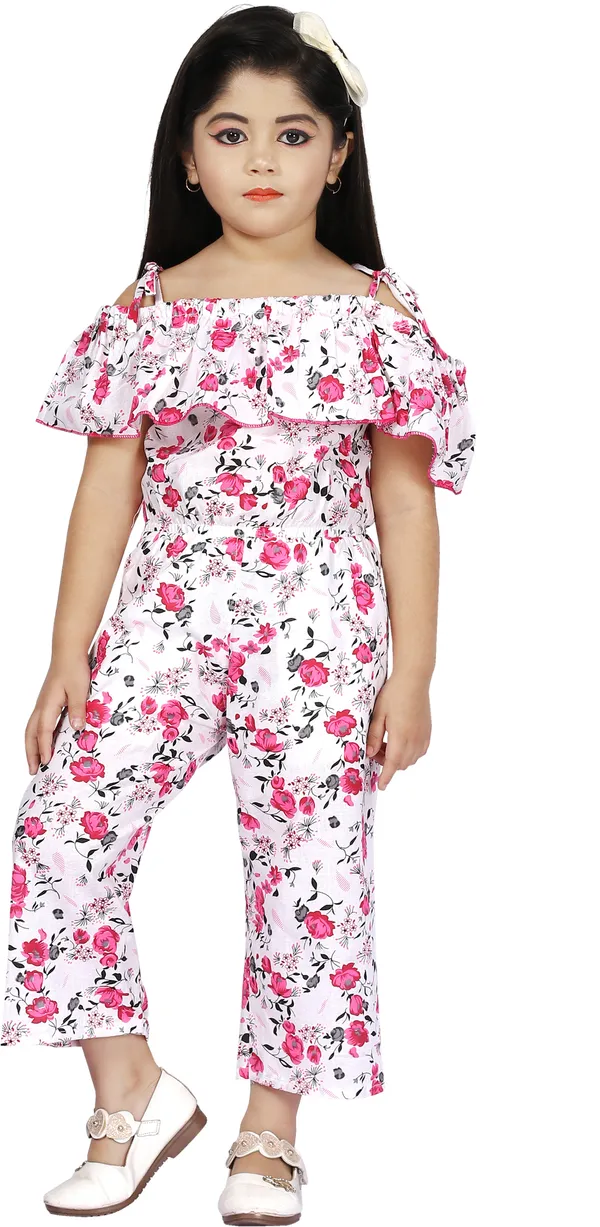 Pink__Floral_Print_Girls_Jumpsuit