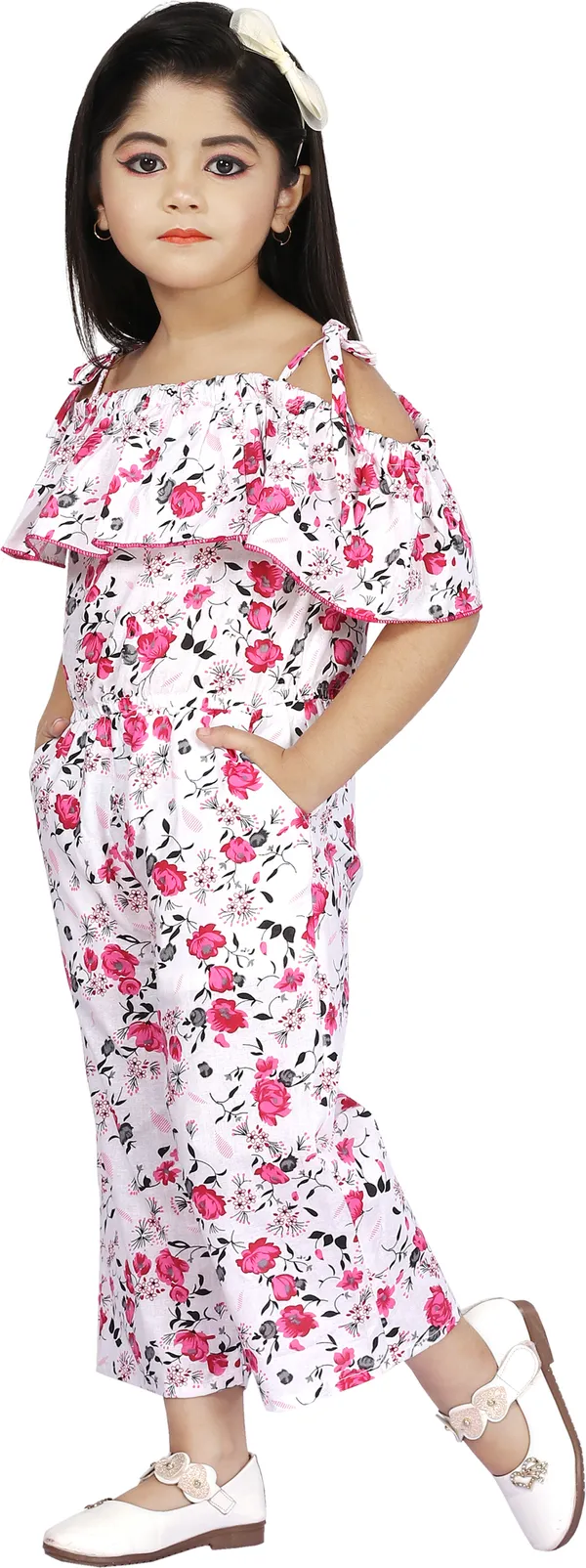 Pink__Floral_Print_Girls_Jumpsuit