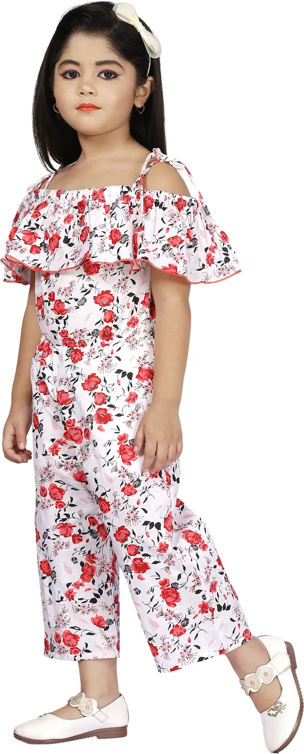Red__Floral_Print_Girls_Jumpsuit