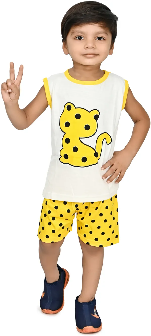 Yellow__Baby_Boys_Casual_T-shirt_Shorts_(Yellow)