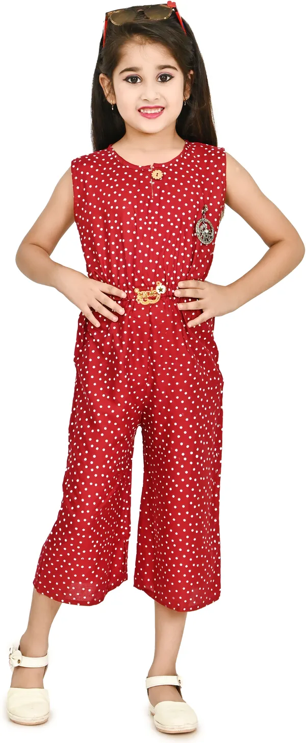 Maroon__Polka_Print_Girls_Jumpsuit
