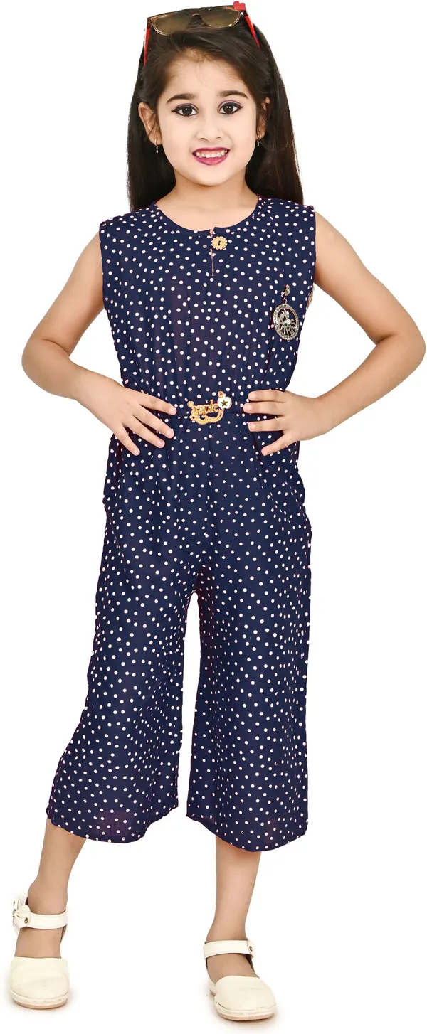 Dark_Blue__Polka_Print_Girls_Jumpsuit