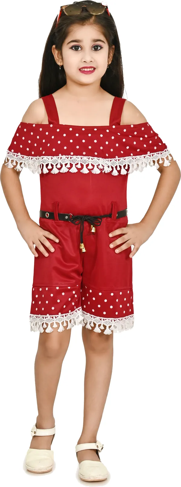 Maroon__Polka_Print_Girls_Jumpsuit