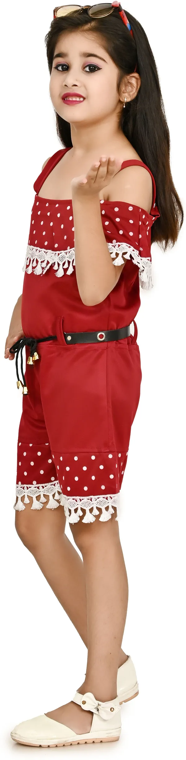 Maroon__Polka_Print_Girls_Jumpsuit