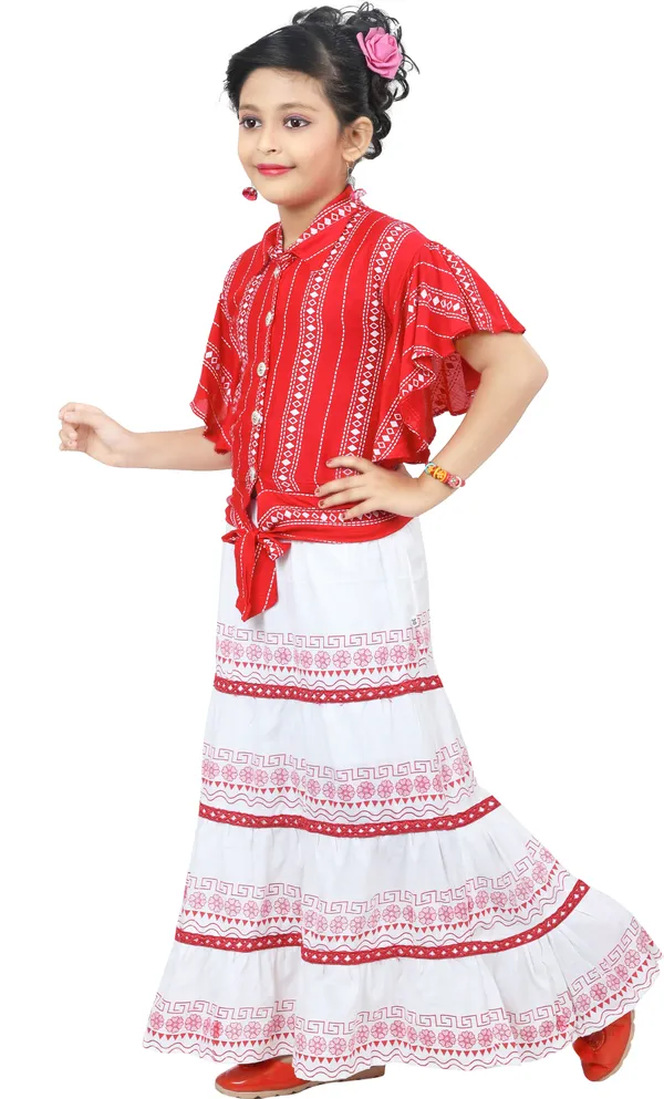 Red__Girls_Party_Wear_Festive_Top_Skirt_(Red)