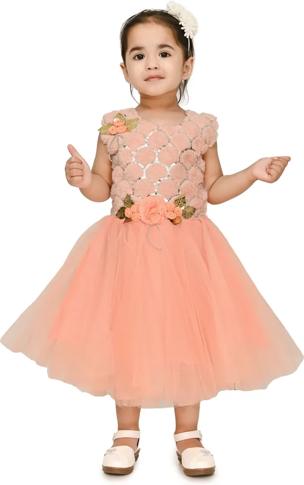 Beige_Sleeveless_Girls_Below_Knee_Party_Dress_(Beige,_Sleeveless)