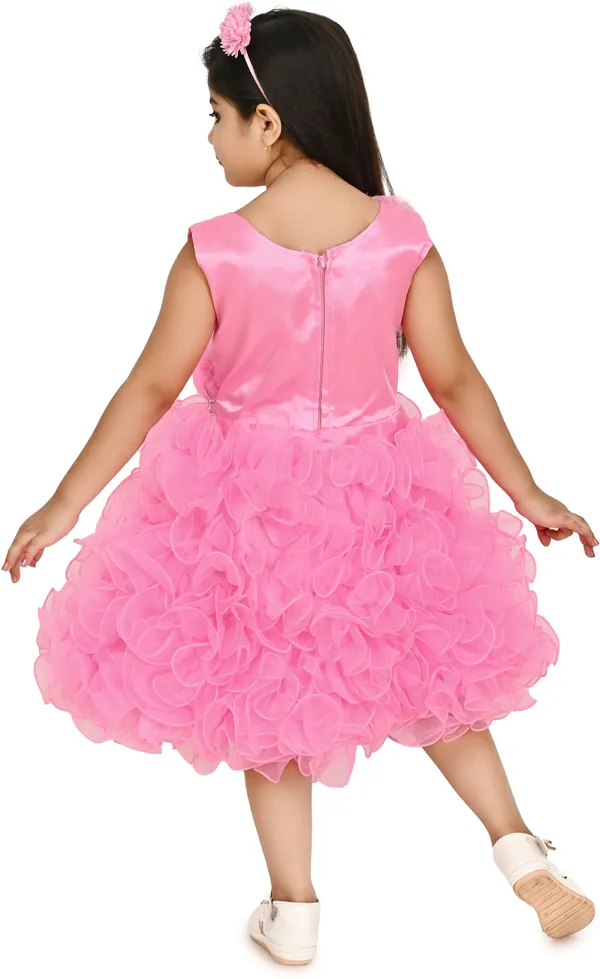 Pink_Sleeveless_Girls_Midi/Knee_Length_Party_Dress_(Pink,_Sleeveless)
