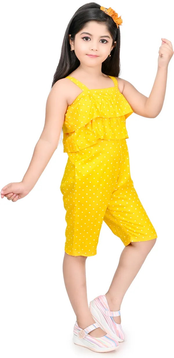 Yellow__Polka_Print_Girls_Jumpsuit