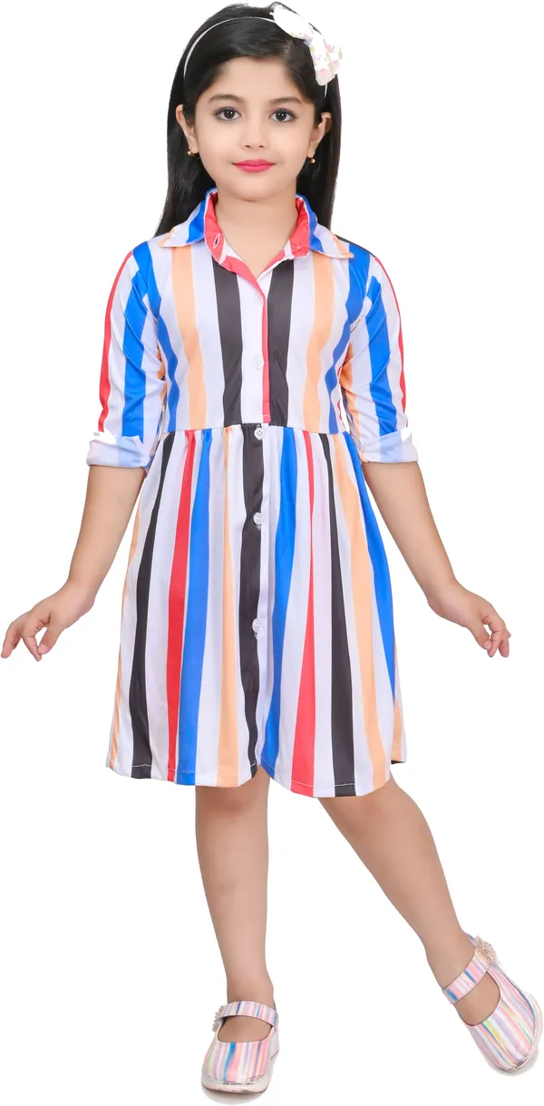 Multicolor_Full_Sleeve_Girls_Midi/Knee_Length_Casual_Dress_(Multicolor,_Full_Sleeve)
