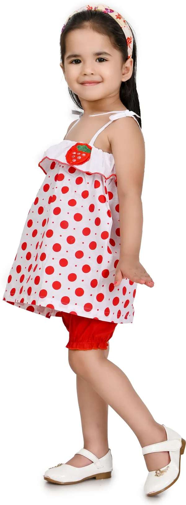 Red__Girls_Party_Wear_Festive_Top_Shorts_(Red)