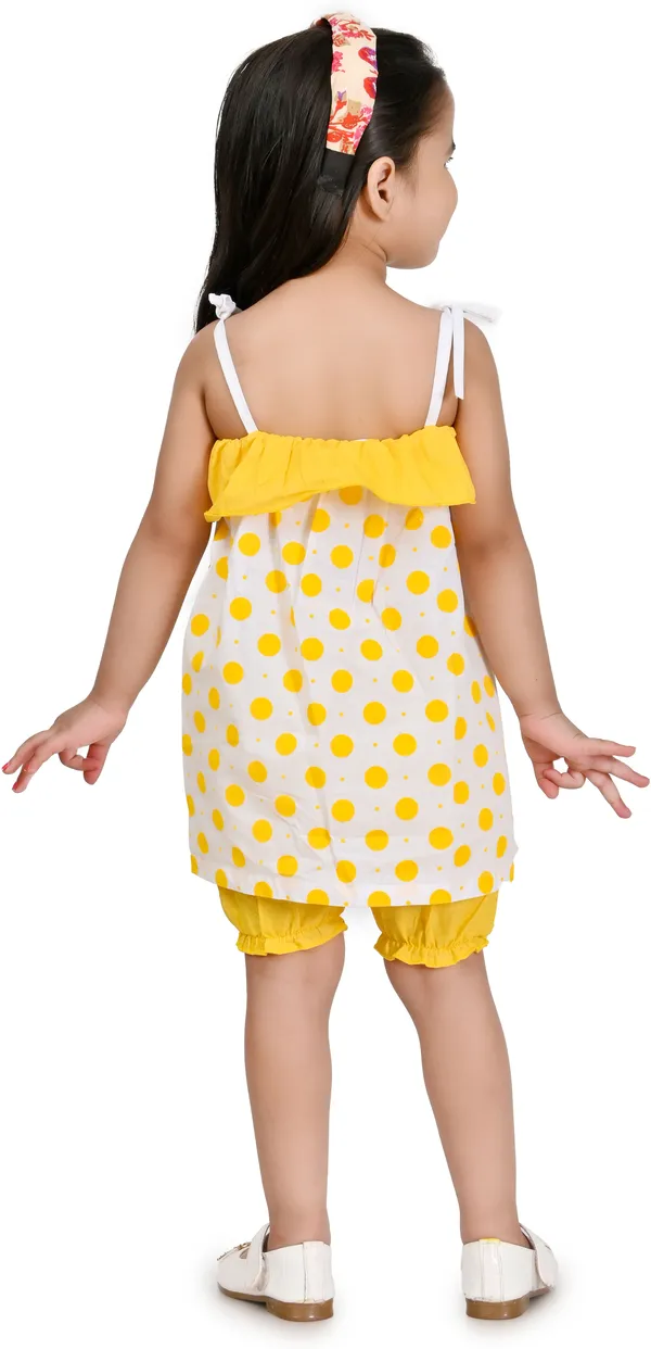 Yellow__Girls_Party_Wear_Festive_Top_Shorts_(Yellow)