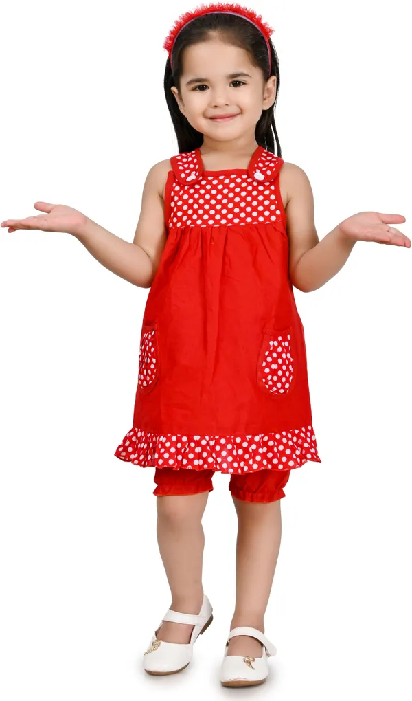 Red__Girls_Party_Wear_Festive_Top_Shorts_(Red)