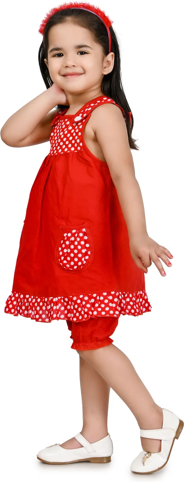 Red__Girls_Party_Wear_Festive_Top_Shorts_(Red)