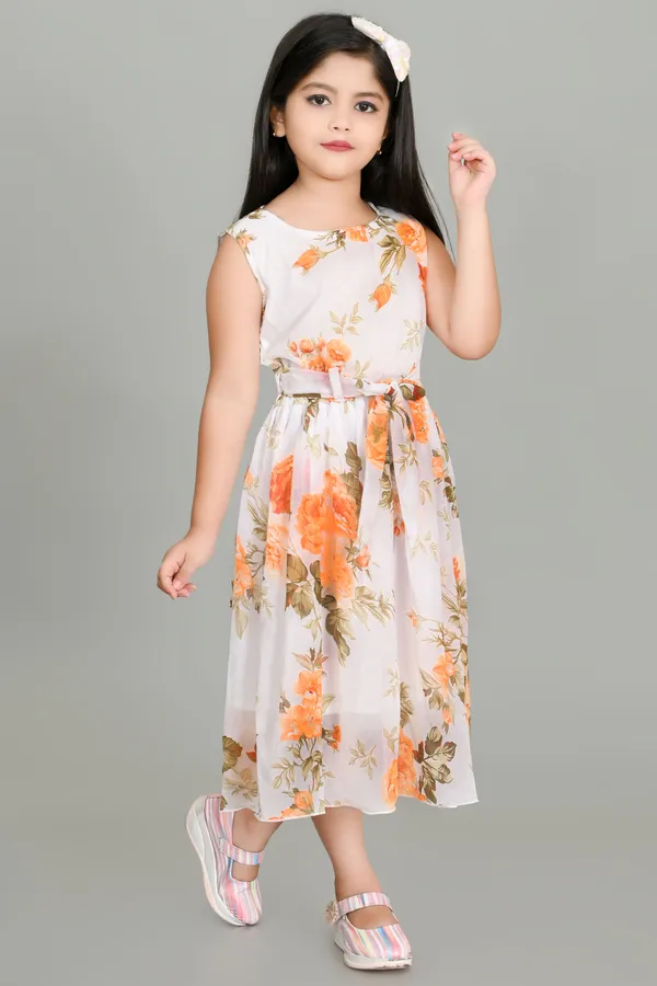 Orange_Sleeveless_Girls_Calf_Length_Casual_Dress_(Orange,_Sleeveless)