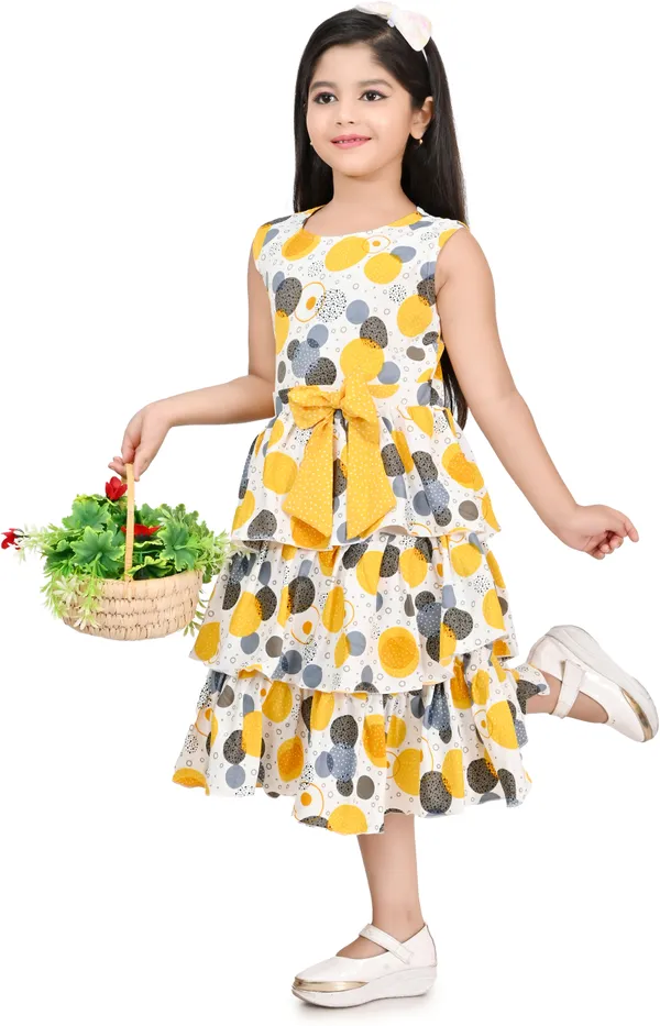 Yellow_Sleeveless_Girls_Midi/Knee_Length_Party_Dress_(Yellow,_Sleeveless)