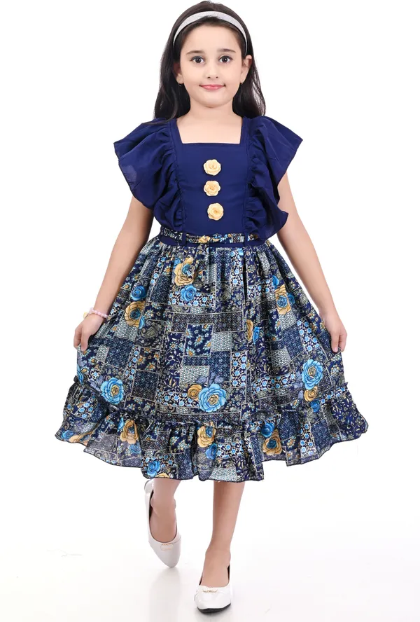 Blue_Sleeveless_Girls_Midi/Knee_Length_Party_Dress_(Blue,_Sleeveless)