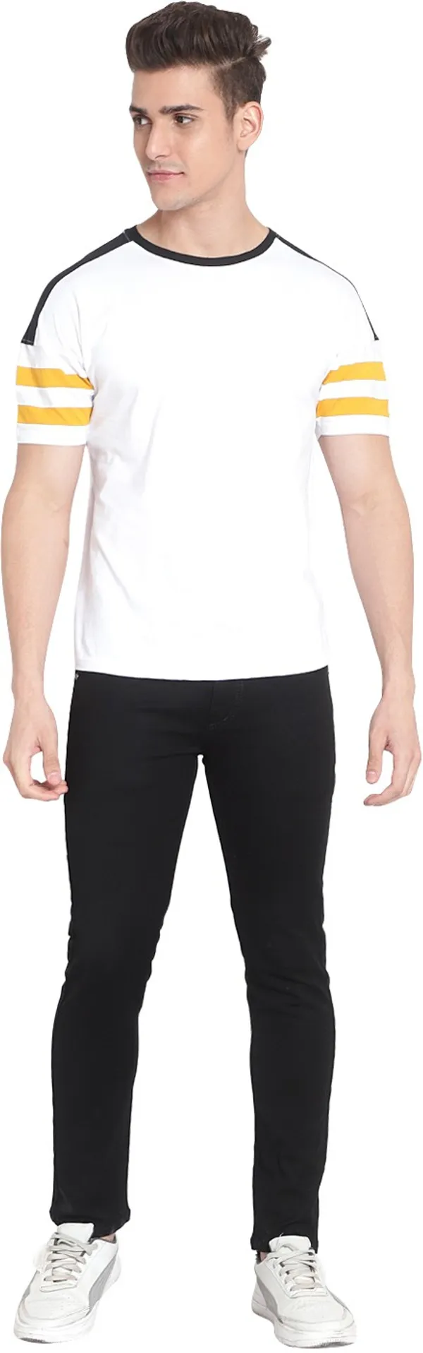 White__Striped_Men_Round_Neck_White_T-Shirt