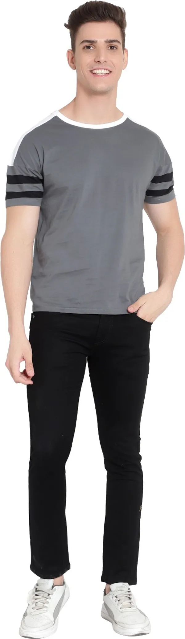 Grey__Solid_Men_Round_Neck_Grey_T-Shirt
