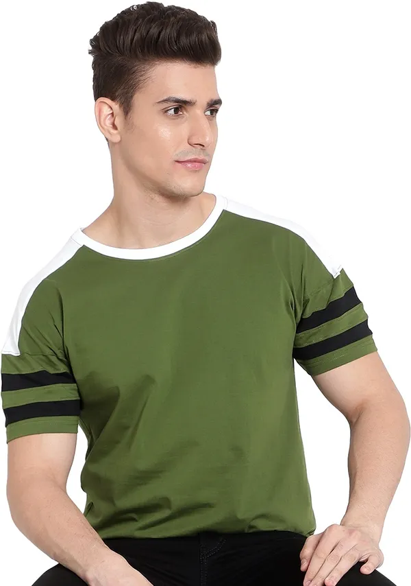 Green__Solid_Men_Round_Neck_Green_T-Shirt