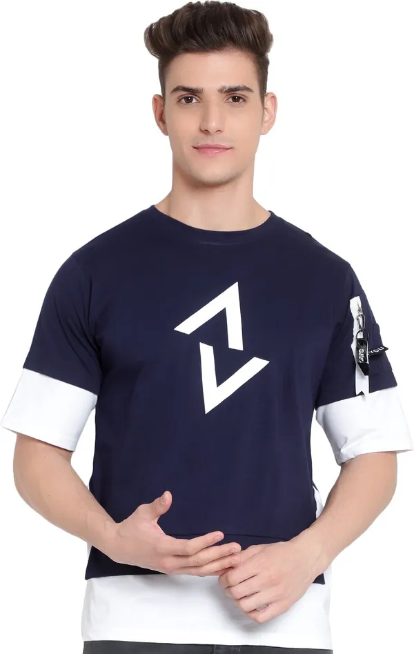 Navy_Blue__Printed_Men_Round_Neck_Navy_Blue_T-Shirt