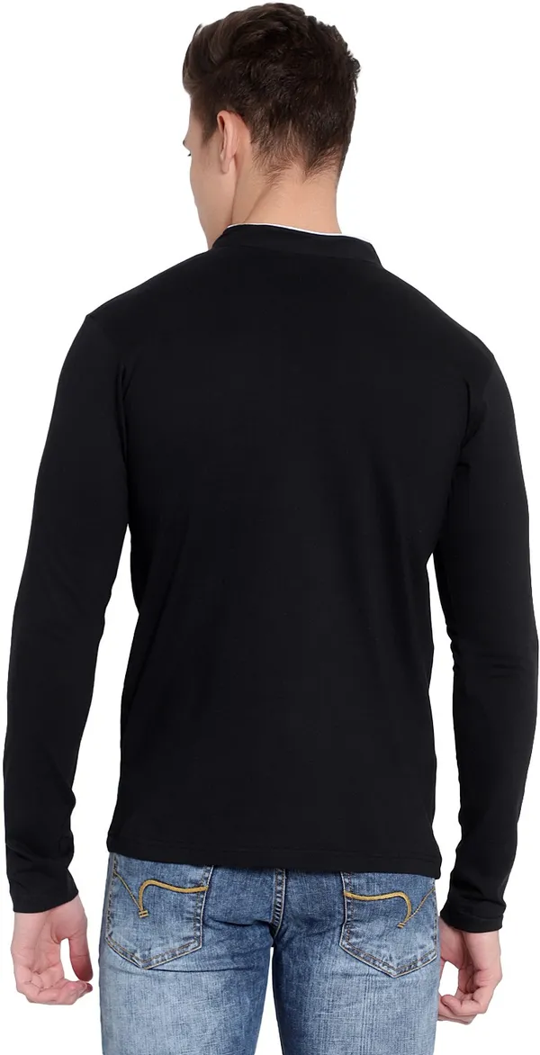 Black__Solid_Men_Mandarin_Collar_Black_T-Shirt