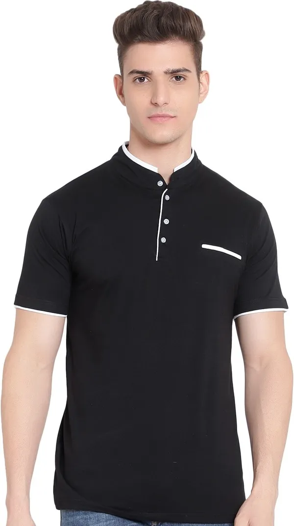 Black__Solid_Men_Mandarin_Collar_Black_T-Shirt