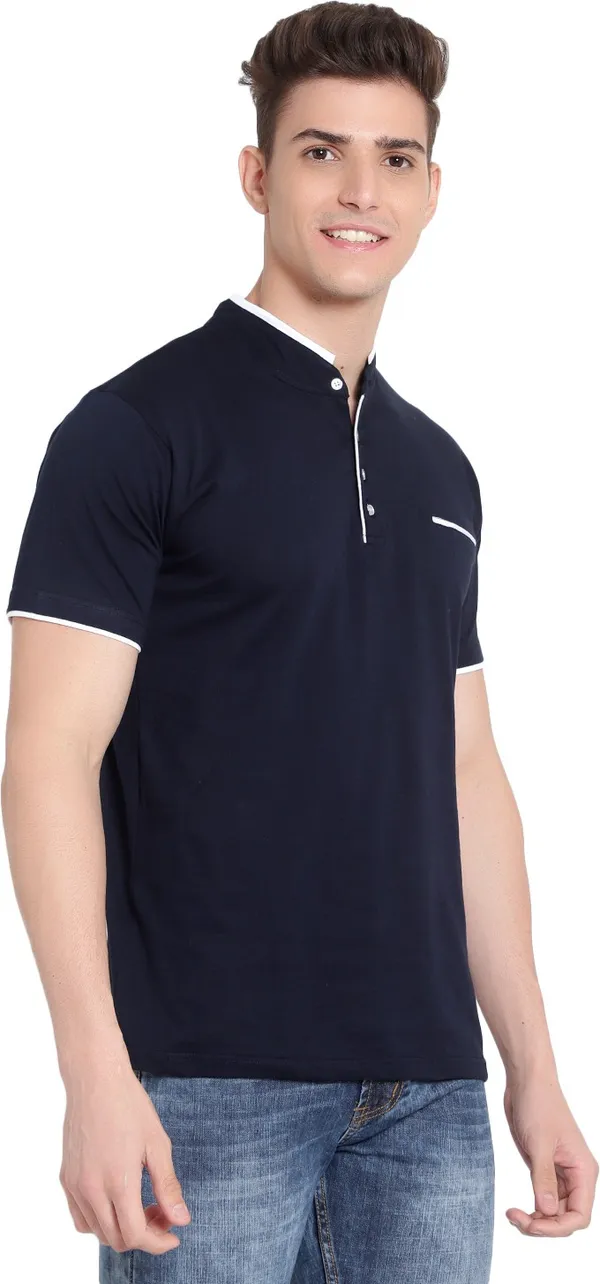 Navy_Blue__Solid_Men_Mandarin_Collar_Navy_Blue_T-Shirt