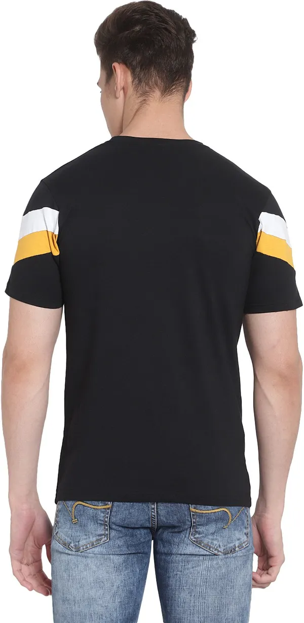 Black__Colorblock_Men_Round_Neck_Black_T-Shirt