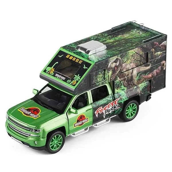 Jurassic_Dinosaurs_World_Die_Cast_Metal_Car_1:32_Diecast_Car_Model_Transport_Truck_Light_Sound_Openable_Door_Pull_Back