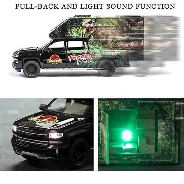 Jurassic_Dinosaurs_World_Die_Cast_Metal_Car_1:32_Diecast_Car_Model_Transport_Truck_Light_Sound_Openable_Door_Pull_Back