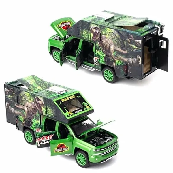Jurassic_Dinosaurs_World_Die_Cast_Metal_Car_1:32_Diecast_Car_Model_Transport_Truck_Light_Sound_Openable_Door_Pull_Back