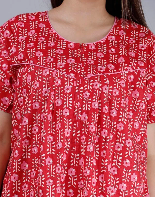 Red_Pure_Cotton_Night_Gown_For_Women