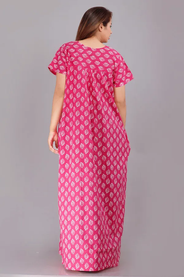 Pink_Pure_Cotton_Night_Gown_For_Women