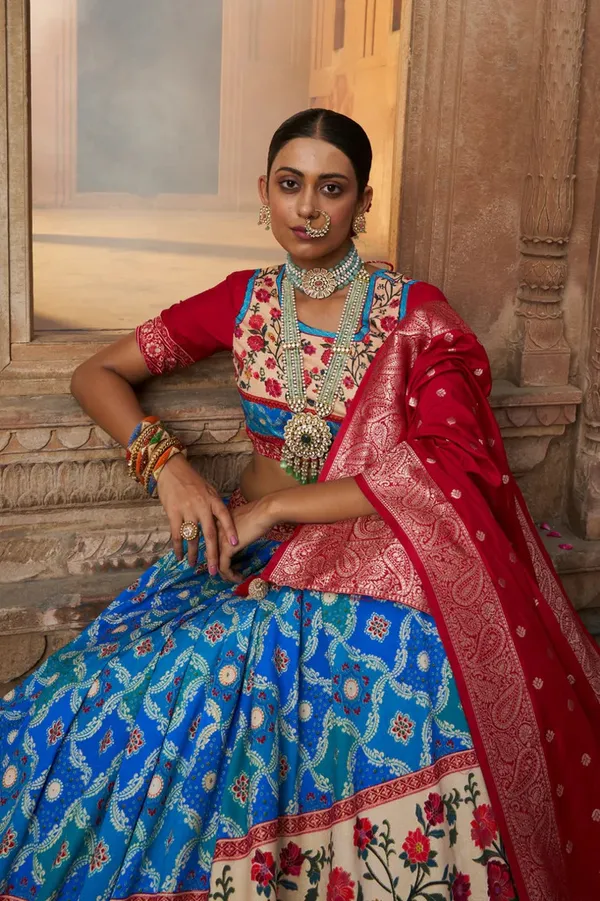 Firozi_Dola_Silk_Lehenga_Choli_with_Heavy_Embroidery_on_Dupatta