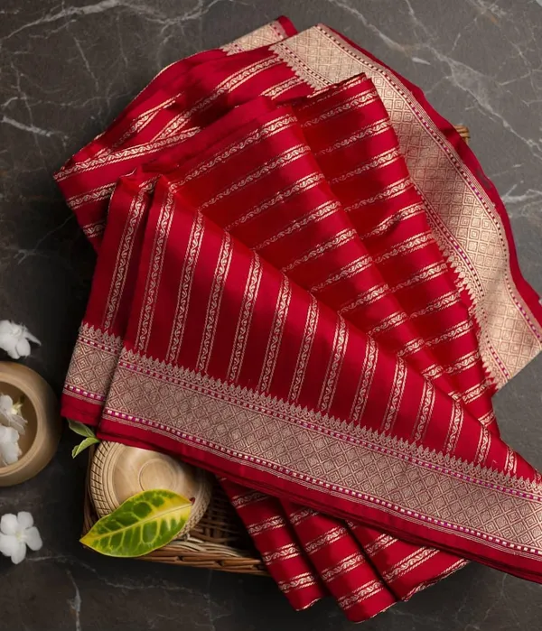 Red_Soft_Jequard_Weaving_Silk_Saree