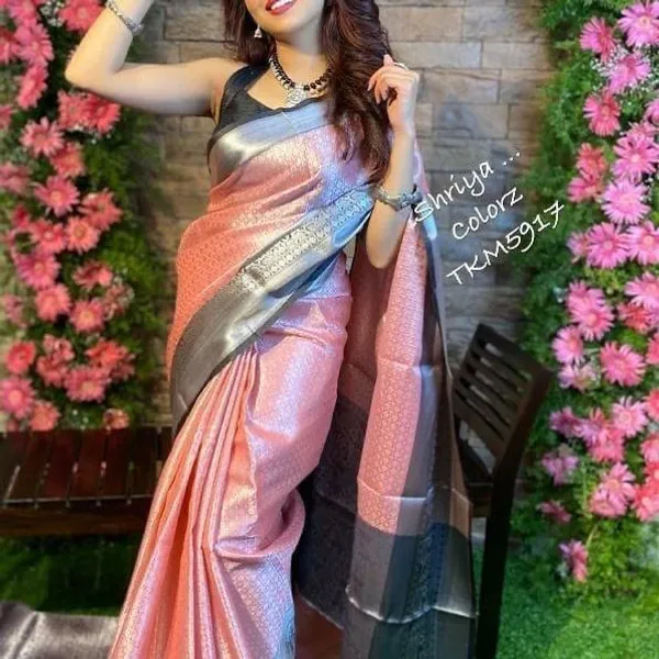 Pink_Soft_jequard__Weaving_Silk_Saree
