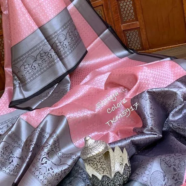 Pink_Soft_jequard__Weaving_Silk_Saree