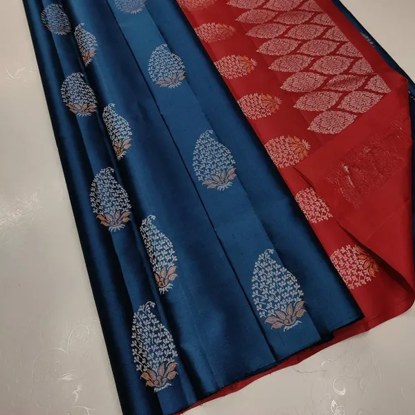 Blue_Soft_jequard__Weaving_Silk_Saree