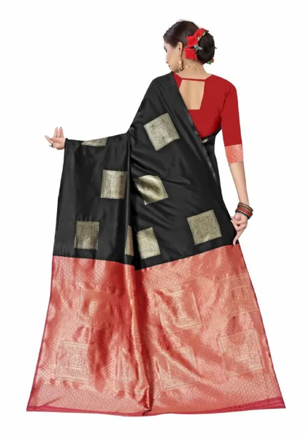 Black_Soft_jequard_Weaving_Silk_Saree