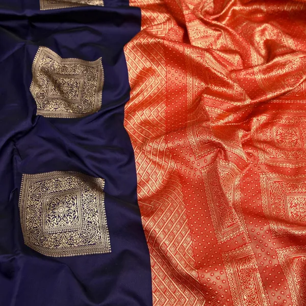 Blue_Soft_jequard__Weaving_Silk_Saree
