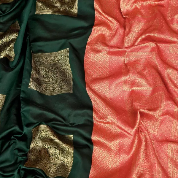 Green_Soft_jequard_Weaving_Silk_Saree
