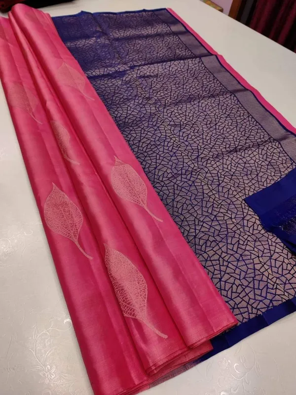 Pink_Soft_jequard__Weaving_Silk_Saree