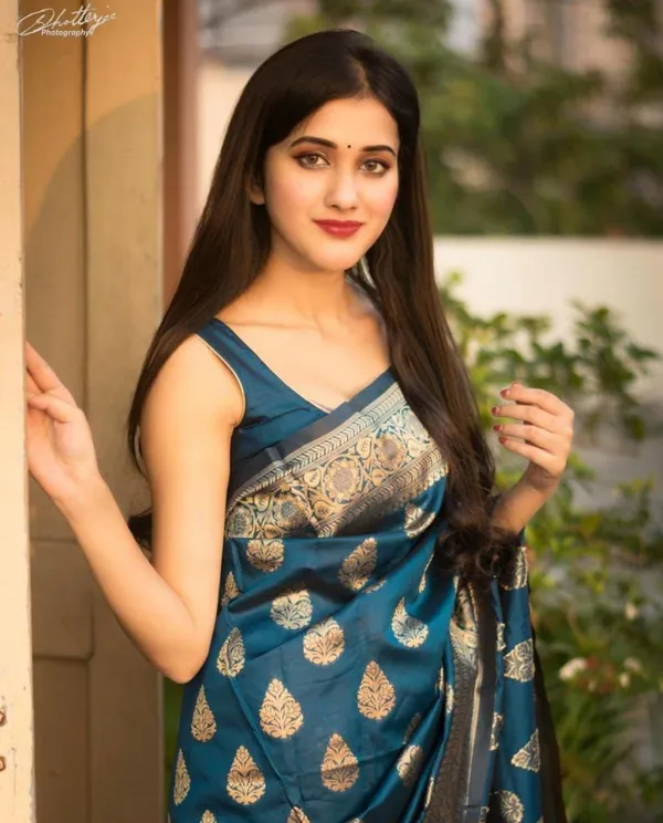 Metalic_Soft_jequard__Weaving_Silk_Saree