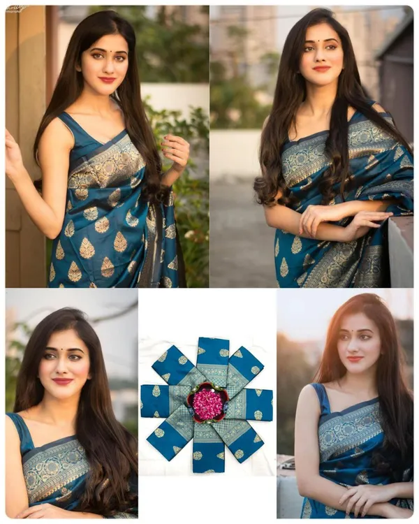 Metalic_Soft_jequard__Weaving_Silk_Saree