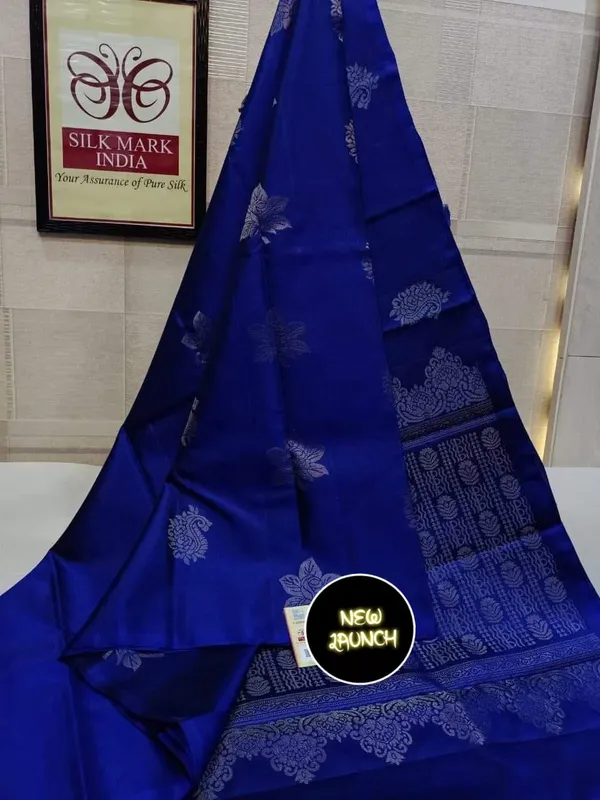 Blue_Soft_jequard__Weaving_Silk_Saree